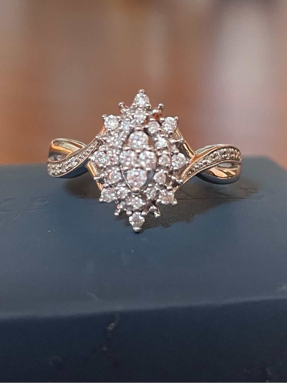 10KT Genuine Diamond Ring size 7 (Brand New)